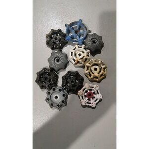 Diecast Water Faucet Valve Knobs Handles Spigot Industrial Steam Punk Art lot 10